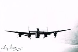 Tony Iveson 617 Tirpitz Raid Lancaster Signed 12 X 8 Photo. Good condition