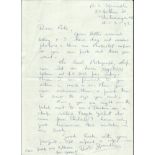 S/L Robert Lawrence Spurdle 74 sqn Battle of Britain veteran signed hand written letter dated 12th