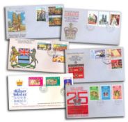 1977 Queens Silver Jubilee collection of 80+ commonwealth FDCs including  Hong Kong, Pitcairn, St