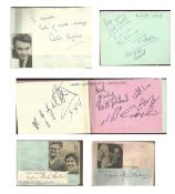 Vintage autograph collection 4  Peter Byrne signature piece fixed to Autograph album page with small