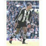 Kieron Dyer in Newcastle strip signed colour 10x8 photo. Good condition