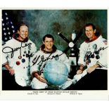 Gerald Carr, Edward Gibson and William Pogue prime crew of third manned Skylab mission photo. Good