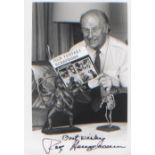 Ray Harryhausen. 7”x5”” picture with some of his models. Excellent.