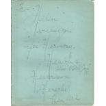 Herschel Henlere signed vintage autograph album page . Good condition