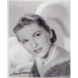 Alfred Hitchcock. A 10”x8” signed picture of Joan Fontaine in character from ‘Rebecca.’ Excellent.