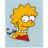 Yeardley Smith 8x10 colour photo of Yeardley as Lisa Simpson, signed by her in NYC. Good Condition