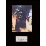 Star Wars. Signature of Dave Prowse with a picture in character as “Darth Vader.” Professionally