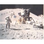Apollo15. Fourth Moonlanding. 10”x8” picture of Jim Irwin standing on the Moon. Excellent.