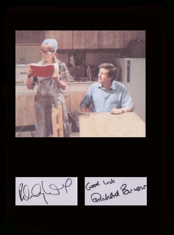 Good Life. Signatures of Richard Briers and Felicity Kendal with picture from ‘The Good Life.’