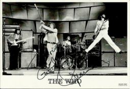 Roger Daltrey signed 6 x 4 b/w Who photo, to Brian. Good condition