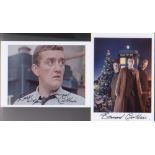 Dr Who. A pair of postcard sized pictures of Bernard Cribbins playing different characters from Dr