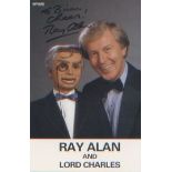 Ray Allen. dedicated postcard sized picture with “Lord Charles.” Excellent.