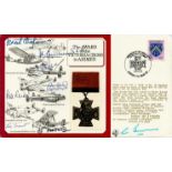 Seven WW2 WW1 Victoria Cross winners signed cover only 8 were signed by  Grp Capt L Cheshire VC, Flt