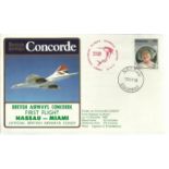 Concorde first flight Nassau Miami dated 15th October 1985.  Flown by Capt C B McMahon. Good