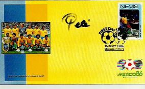 Pele signed Mexico 86 FDC.  Good condition