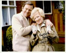 June Whitfield signed 10 x 8 colour Terry and June photo. Good condition