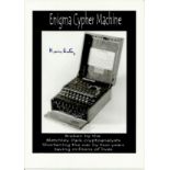 Mavis Batey.  A pair of 7 x 5  pictures. One of the ‘Enigma’ machine and another of her meeting