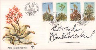 Kenneth Williams signed 1981 Flowers FDC SWA stamps & Windhoek postmark. . Good condition