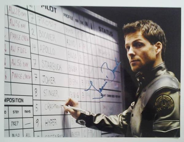 Jamie Bamber autographed large 16 x 12 photo. Condition