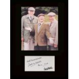 Last of the Summer Wine. Signatures of Norman Wisdom, Brian Wilde and Peter Sallis with a picture