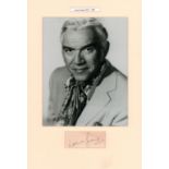 Lorne Greene signature piece mounted with 10 x 8 b/w photo, ready to frame. Good condition