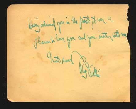 Rudy Vallée  signed album page (July 28, 1901 July 3, 1986) was an American singer, actor,