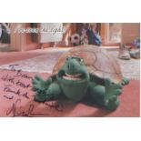 Nick Park. Dedicated signed picture of a character from “Creature Comforts.” Excellent.
