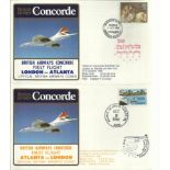 Concorde first flight London Atlanta and return dated 2nd and 3rd October 1985.  Flown by Capt K D