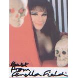 Carry On Screaming. Postcard sized picture signed by Fenella Fielding. Excellent.