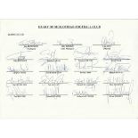 Hearts autograph sheet 1997/98 signed by 19 players/staff.  Good condition