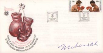 Muhammad Ali signed 1979 World Heavyweight Title Eliminator cover between Kallie Knoetze & John