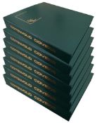 Cotswold FDC collection in Eight Huge cover albums. There are 7 green 1 black albums with gold