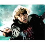 Rupert Grint 10x8 colour photo of Rupert from Harry Potter, signed by him in NYC, 2014. Good