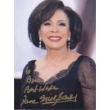 Dame Shirley Bassey. Dedicated signed 7”x5” portrait. Excellent.