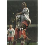 James Beattie and Jason Puncheon in Blackpool strip signed colour 12x8 photo. Good condition