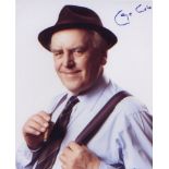 Minder. A signed 10”x8” picture of actor George Cole in character from ‘Minder.’ Excellent.