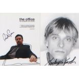 The Office. A pair of p/c sized pictures of Ricky Gervais and Mackenzie Crook from ‘The Office.’