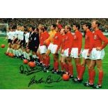 GORDON BANKS RAY WILSON World cup 1966 dual signed 12 x 8 photo. Good condition