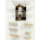Tennis Wimbledon English/US Lady Players collection signed on small signature pieces, cards,
