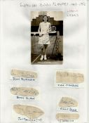 Tennis Wimbledon English/US Lady Players collection signed on small signature pieces, cards,