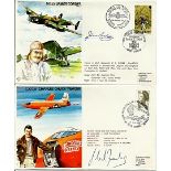 Test Pilots Two RAF logoed hanger type albums containing a complete set of the Test Pilots series of