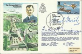 Grand Admiral Karl Donitz & Arthur Harris signed Viscount Portal Historic Aviators cover. Rare