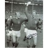 JACK CHARLTON 8x10 inch photo signed by England 1966 World Cup winner Jack Charlton. Good Condition