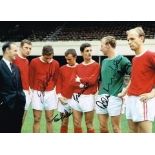 FRANK MCLINTOCK, BOB WILSON, TOMMY BALDWIN, JOHN REYNOLDS Arsenal FC signed large 16 x 12 photo.