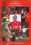 Liverpool FC Multisigned tribute to Sammy Lee testimonial brochure. Signed to front by Bob Paisley