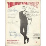 James Bond You Only Live Twice Words and Music Booklet signed to front by Sean Connery, John