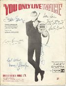 James Bond You Only Live Twice Words and Music Booklet signed to front by Sean Connery, John