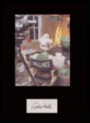 Wallace and Gromit. Signature of Peter Sallis with a picture of “Wallace.” Professionally mounted in