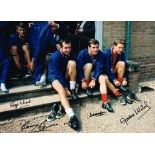 ENGLAND 1966 Signed by Liverpool players GERRY BYRNE, ROGER HUNT, GORDON MILNE, IAN CALLAGHAN