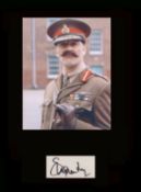 Black Adder. Stephen Fry. Signature with picture from ‘Black Adder Goes Forth.’ Professionally